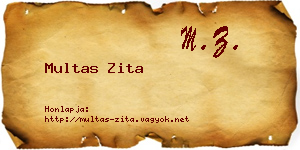 Multas Zita névjegykártya
